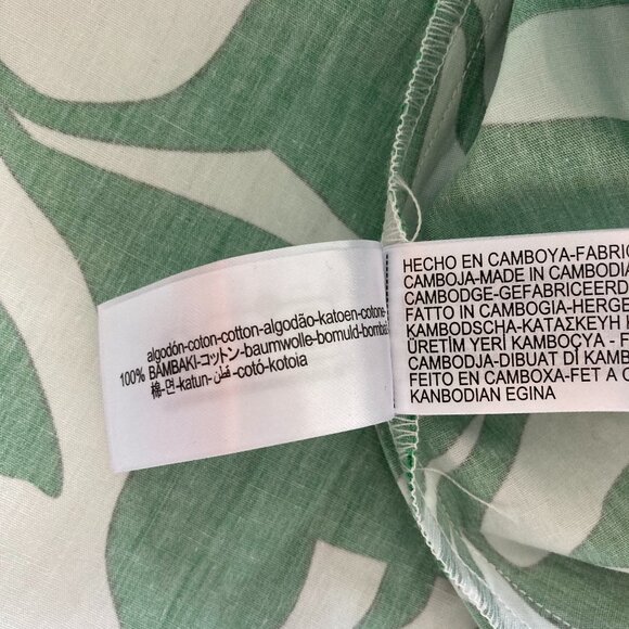 NWT ZARA Women's Belted Green & White Leaves Printed Long Midi Dress, Medium - Picture 13 of 13